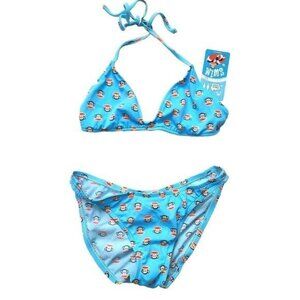 Vintage Paul Frank Womens Bikini, Julius, Blue, Bathing Suit, Small
